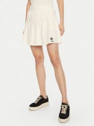 Guess Spódnica mini V5RD00 KCOK1 Biały Regular Fit. Białe spódnice damskie Guess, s, z aplikacjami, z bawełny, mini. Za 159.99 zł.