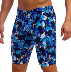 Spodenki do pływania Jammery Funky Trunks You Messer. Niebieskie kąpielówki męskie FUNKY TRUNKS, m, bez wzorów, z elastanu, do pływania. Za 219.00 zł.