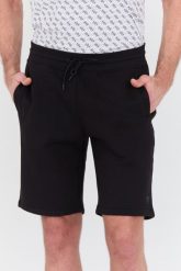 GUESS Czarne spodenki Aldwin. Czarne szorty męskie Guess, l, z aplikacjami. W wyprzedaży za 219.99 zł.