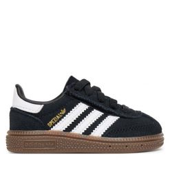 Sneakersy adidas. Czarne trampki i tenisówki chłopięce Adidas, bez wzorów, bez zapięcia. Za 199.99 zł.