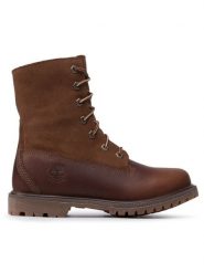 Timberland Trapery Authentics Teddy Flecce W TB08328R2421 Brązowy. Brązowe śniegowce i trapery damskie Timberland, ze skóry. Za 729.99 zł.