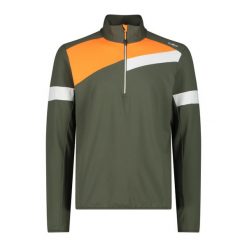 Golf męski techniczny CMP 34L4147. Zielone bluzy męskie CMP, na zimę, l, bez wzorów, bez kaptura. Za 306.50 zł.