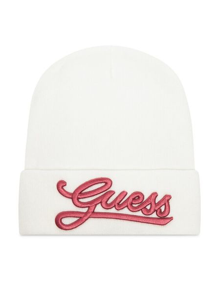 Guess Czapka AW5400 POL01 Écru. Białe czapki i kapelusze damskie Guess, na zimę, z aplikacjami, z wiskozy. Za 159.99 zł.