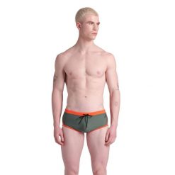 Kąpielówki męskie spodenki męskie na basen Arena Low Waist Borders. Zielone kąpielówki męskie Arena, m, bez wzorów, do pływania. Za 101.98 zł.