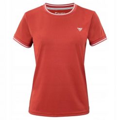 Damska koszulka tenisowa Tecnifibre Team Tech Tee. Czerwone t-shirty damskie TECNIFIBRE, bez wzorów, sportowe, bez kołnierzyka. Za 179.99 zł.