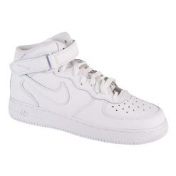 Buty sportowe Sneakersy dziewczęce, Air Force 1 Mid GS. Białe buty sportowe dziewczęce Nike, bez wzorów, bez zapięcia, trekkingowe, Nike Air Force. Za 571.70 zł.
