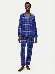 Triumph Piżama Boyfriend 10225075 Niebieski Relaxed Fit. Niebieskie piżamy damskie Triumph, bez wzorów, z bawełny, bez ramiączek. Za 225.00 zł.