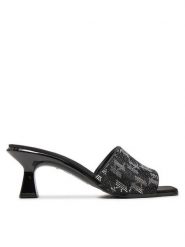 KARL LAGERFELD Klapki KL30112 Czarny. Czarne klapki damskie KARL LAGERFELD, bez wzorów, z materiału, bez obcasa. Za 559.99 zł.