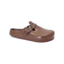 Buty do chodzenia męskie Birkenstock Boston Eva Roast. Brązowe klapki męskie Birkenstock, z materiału. W wyprzedaży za 256.05 zł.
