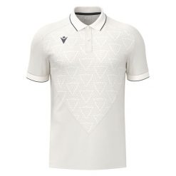 Polo Macron Baldwin. Białe koszulki polo męskie Macron, bez wzorów, bez kołnierzyka, bez ramiączek, do piłki nożnej. Za 222.50 zł.