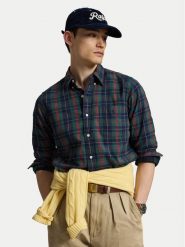 Polo Ralph Lauren Koszula 710B30160001 Zielony ciemny Custom Fit. Zielone koszule męskie Polo Ralph Lauren, l, bez wzorów, z bawełny, bez kołnierzyka, bez ramiączek. Za 819.99 zł.