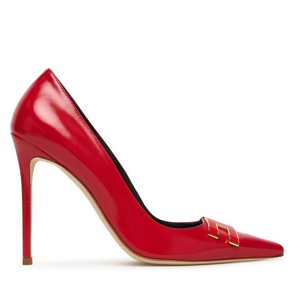 Szpilki Elisabetta Franchi. Czerwone szpilki damskie Elisabetta Franchi, bez wzorów, bez obcasa, bez zapięcia. Za 1,947.99 zł.