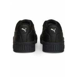 Młodzieżowe sneakersy Carina 2.0 PUMA Black Silver Metallic metallic. Czarna obuwie sportowe damskie Puma, bez wzorów, z gumy, trekkingowe. W wyprzedaży za 189.00 zł.