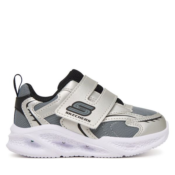 Sneakersy Skechers. Szare trampki i tenisówki chłopięce Skechers, bez wzorów, bez zapięcia. Za 108.99 zł.