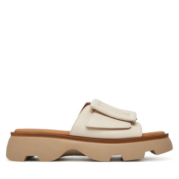 Klapki Gabor. Brązowe klapki damskie Gabor, bez wzorów, bez obcasa. Za 469.99 zł.