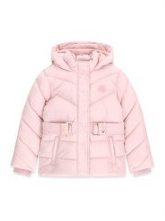 Guess Kurtka zimowa J6BL03 W3995 Różowy jasny Regular Fit. Czerwone buty zimowe dziewczęce Guess, na zimę, z aplikacjami, z syntetyku, bez kaptura. Za 434.99 zł.