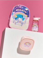 Zestaw: plecak, bidon i lunchbox Hello Kitty 3 pack - wielobarwny. Torby i plecaki dziecięce Sinsay. Za 32.99 zł.