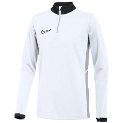 Bluza dresowa sportowa chłopięca Dri-Fit Academy 25 Drill Jr Top. Białe bluzy dla chłopców Nike, bez wzorów, z dresówki, bez ramiączek, bez kaptura. Za 149.99 zł.