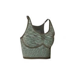 Stanik YOGA bez szwów. Brązowe biustonosze DOMYOS, z elastanu. W wyprzedaży za 39.99 zł.