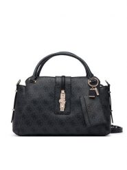 Guess Torebka Yvonne Logo HWSG23 78060 Czarny. Czarne torebki do ręki damskie Guess, z aplikacjami, ze skóry, bez dodatków. Za 634.99 zł.