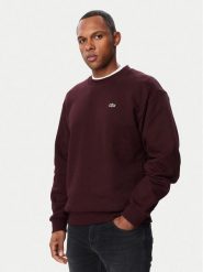 Lacoste Bluza SH8868 Brązowy ciemny Regular Fit. Brązowe bluzy męskie Lacoste, m, bez wzorów, z bawełny, bez kaptura. Za 594.99 zł.