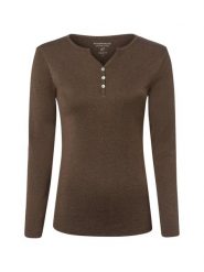 Brookshire koszulka z długim rękawem Kobiety Bawełna brązowy, M. Brązowe t-shirty damskie brookshire, m, bez wzorów, z bawełny, klasyczne, bez kołnierzyka. Za 99.95 zł.