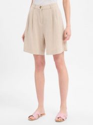 Msch Copenhagen Szorty z lnem - MSCHViana Ginia Kobiety len brązowy, XS. Brązowe szorty damskie MSCH Copenhagen, na lato, s, bez wzorów, ze lnu. Za 169.95 zł.