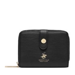 Portfel Beverly Hills Polo Club. Czarne portfele damskie Beverly Hills Polo Club, bez wzorów. Za 79.99 zł.
