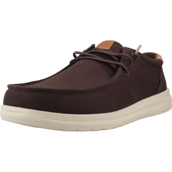 Buty HEY DUDE PAUL CANVAS Brązowy. Brązowe trekkingi męskie Hey dude, trekkingowe. Za 283.99 zł.