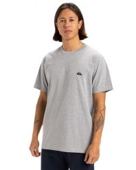 Koszulka z krótkim rękawem BASIC męska. Szare koszulki sportowe męskie Quiksilver, m, bez wzorów, z bawełny, bez kołnierzyka, bez ramiączek, na fitness i siłownię. Za 89.99 zł.