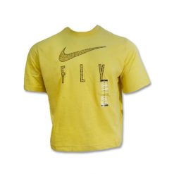 Koszulka damska Nike Dri-FIT Swoosh Fly Boxy T-shirt Wmns Lemon Wash. Żółte koszulki sportowe damskie Nike, xs, bez wzorów, bez kołnierzyka, bez ramiączek, do koszykówki, dri-fit (nike). Za 118.80 zł.