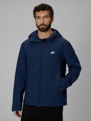 4F Kurtka przejściowa membrana 5000 męska - granatowa XXL. Niebieskie kurtki męskie 4f, m, bez wzorów, bez kaptura. Za 299.99 zł.