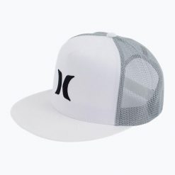 Czapka z daszkiem męska Hurley Icon Solid Flat Trucker. Białe czapki i kapelusze męskie Hurley, bez wzorów. Za 109.99 zł.