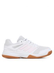 Adidas Buty halowe Speedcourt Indoor Shoes KK2067 Biały. Białe obuwie sportowe damskie Adidas, bez wzorów, z materiału. Za 188.99 zł.