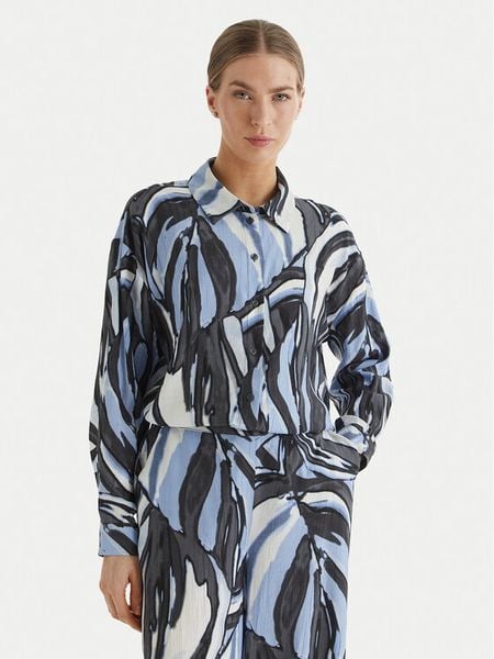 Vero Moda Koszula Vera 10338761 Niebieski Regular Fit. Niebieskie bluzki damskie Vero Moda, l, bez wzorów, bez kołnierzyka, bez ramiączek. Za 169.99 zł.