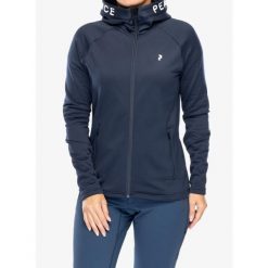 Bluza polarowa damska Peak Performance Rider Zip Hood. Niebieskie bluzy damskie Peak Performance, m, bez wzorów, z polaru, bez kaptura. Za 482.99 zł.