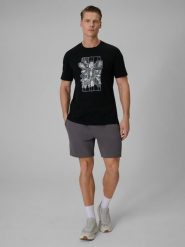 4F Spodenki dresowe męskie - szare XL. Szare krótkie spodenki sportowe męskie 4f, m, bez wzorów, z dresówki. Za 89.99 zł.