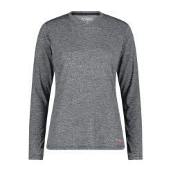 Damska koszulka z długim rękawem CMP. Szare t-shirty damskie CMP, l, bez wzorów, z dżerseju, bez kołnierzyka. Za 126.50 zł.