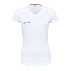 Damski jersey Grays Hockey Apex 650. Białe koszulki sportowe damskie GRAYS, bez wzorów, z jersey, bez kołnierzyka, bez ramiączek. Za 233.00 zł.