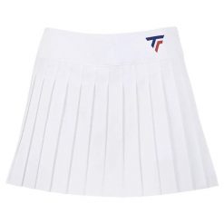 Damskie spódnico-spodenki Tecnifibre Team Tech. Białe szorty damskie TECNIFIBRE, s, bez wzorów, z elastanu, klasyczne, z standardowym stanem. Za 169.99 zł.