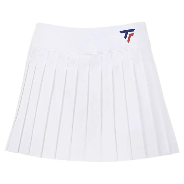 Damskie spódnico-spodenki Tecnifibre Team Tech. Białe szorty damskie TECNIFIBRE, s, bez wzorów, z elastanu, klasyczne, z standardowym stanem. Za 169.99 zł.