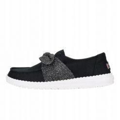 HeyDude Damskie Mokasyny Wendy Bow Essentials. Czarne mokasyny damskie Hey dude, z materiału. Za 219.00 zł.