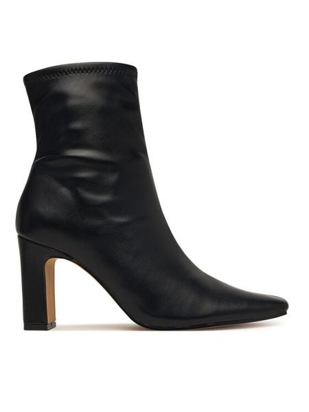 Aldo Botki Cybele 14115105 Czarny. Czarne botki damskie Aldo, ze skóry, bez obcasa, na słupku, bez zapięcia. Za 469.99 zł.