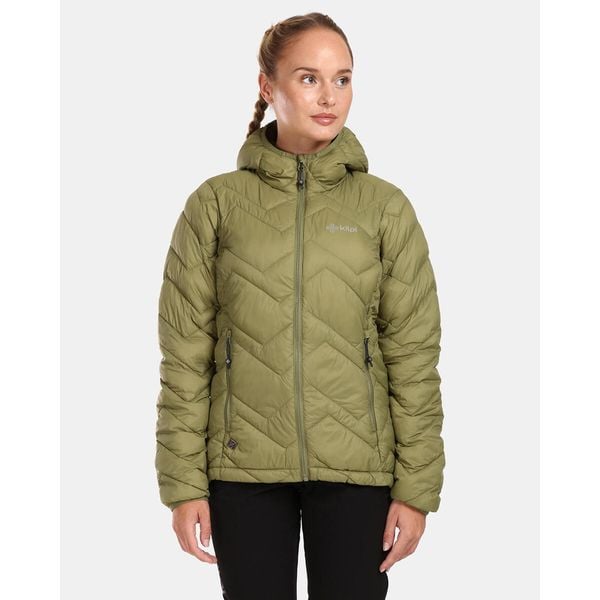 Damska kurtka ocieplana Kilpi REBEKI-W. Zielone kurtki damskie Kilpi, xs, bez wzorów, z nylonu, bez kaptura, trekkingowe. Za 370.41 zł.