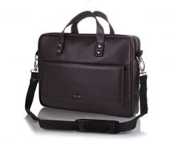 Torba męska na laptop Solier S32 Westport ciemny brąz. Brązowe torby na laptopa męskie Solier, bez wzorów, ze skóry ekologicznej. Za 199.99 zł.