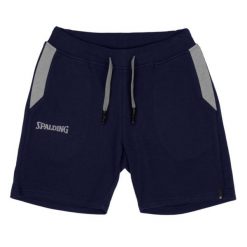 Szorty damskie Spalding Flow. Niebieskie szorty sportowe damskie Spalding, l, bez wzorów, z materiału, eleganckie, na fitness i siłownię. Za 172.85 zł.