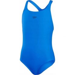 Dziewczęcy Jednoczęściowy Strój Kąpielowy Medalist Eco Endurance+. Niebieskie stroje kąpielowe dla dziewczynek Speedo, bez wzorów, z materiału. Za 137.99 zł.