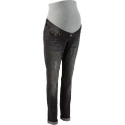 Dżinsy ciążowe "Boyfriend", z wywijanymi nogawkami bonprix czarny "stone". Jeansy damskie marki bonprix. Za 59.99 zł.