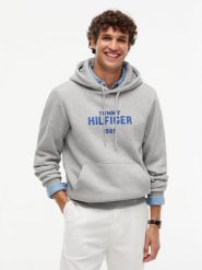 Tommy Hilfiger bluza z kapturem Mężczyźni szary, S. Szare bluzy męskie Tommy Hilfiger, m, bez wzorów, z kapturem. Za 409.95 zł.