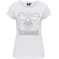 Koszulka damska Hummel hmlsenga. Białe t-shirty damskie Hummel, s, bez wzorów, z bawełny, bez kołnierzyka. Za 106.00 zł.
